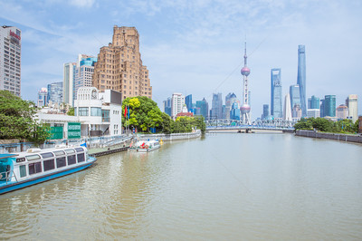 上海蘇州河陸家嘴藍(lán)天白云圖片素材_免費(fèi)下載_jpg圖片格式_VRF高清圖片 .